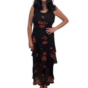 Vintage Floral Tiered Dress